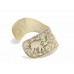 Handmade Cuff Bracelet 925 Sterling Silver India Hand Engraved Animal Elephant C